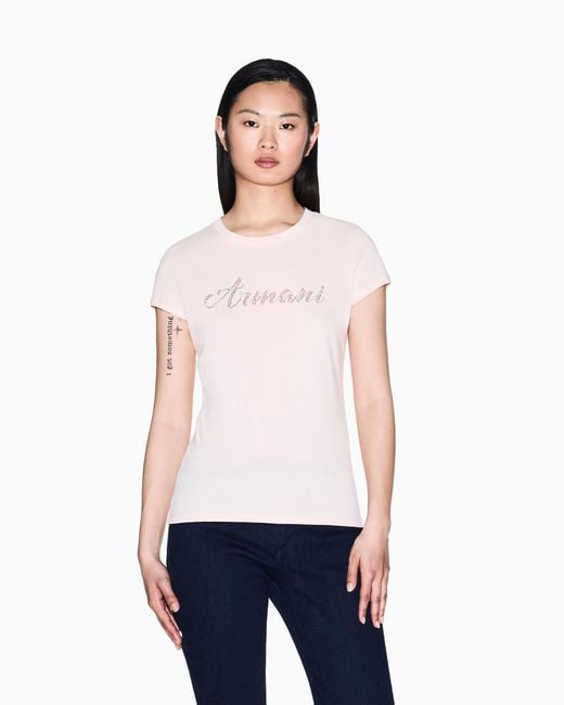 ARMANI EXCHANGE Pink Slim Fit T-Shirt