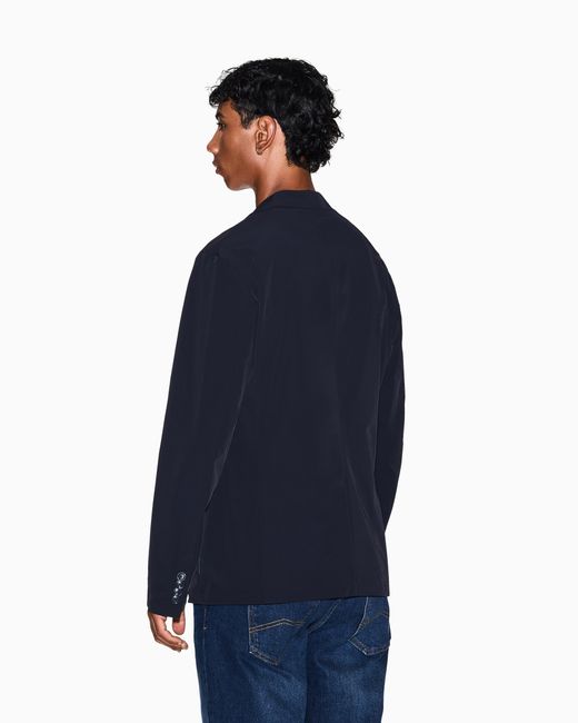 ARMANI EXCHANGE Blue Single-Breasted Jacket for men