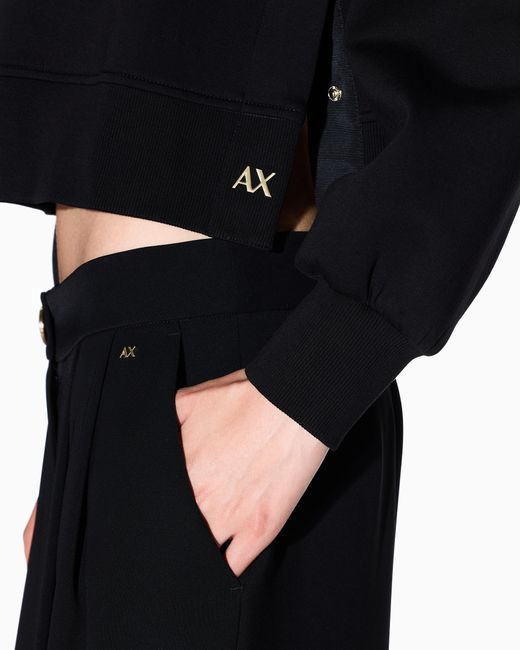 ARMANI EXCHANGE Black Classic Recycled Twill Trousers