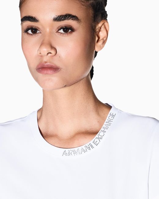 ARMANI EXCHANGE White Slim Fit T-Shirt