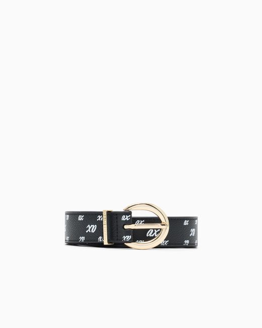 ARMANI EXCHANGE White Tongue Belt