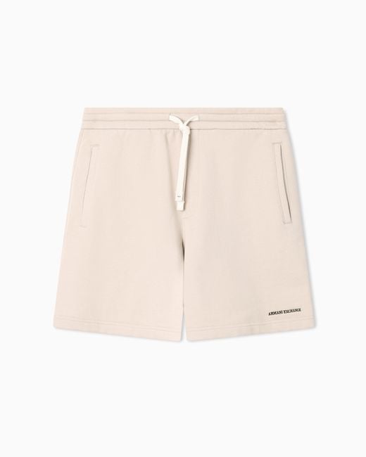 ARMANI EXCHANGE Natural Cotton French Terry Sports Bermuda Shorts for men