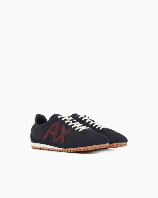 ARMANI EXCHANGE Blue Sneakers for men