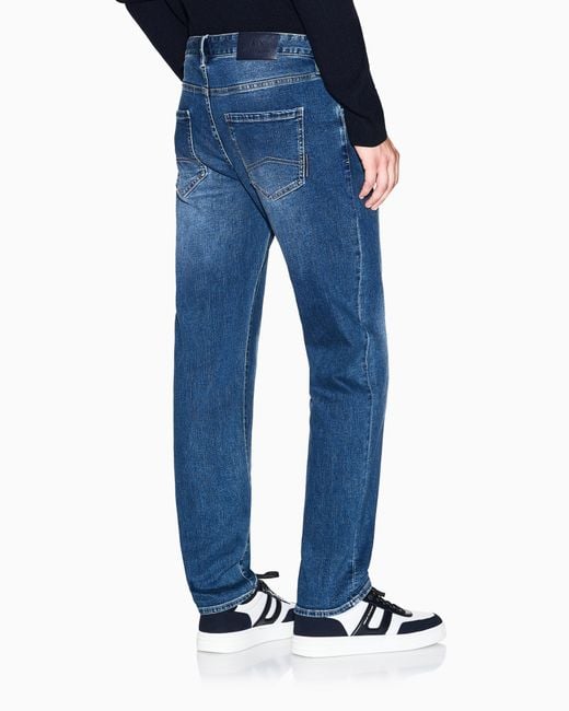 ARMANI EXCHANGE Blue Comfort Slim-Fit Jeans for men
