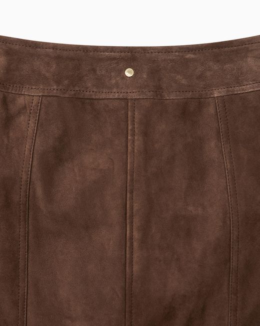 ARMANI EXCHANGE Brown Genuine Leather Suede Jacket