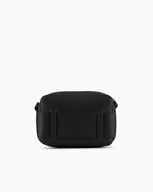 ARMANI EXCHANGE Black Messenger Bag Monogram Camera Case Design
