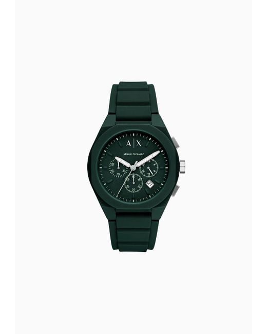 Orologio Cronografo In Silicone Verde di Armani Exchange in Green da Uomo