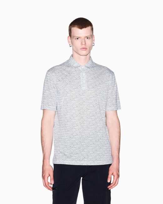 ARMANI EXCHANGE White Regular Fit Polo Shirt for men