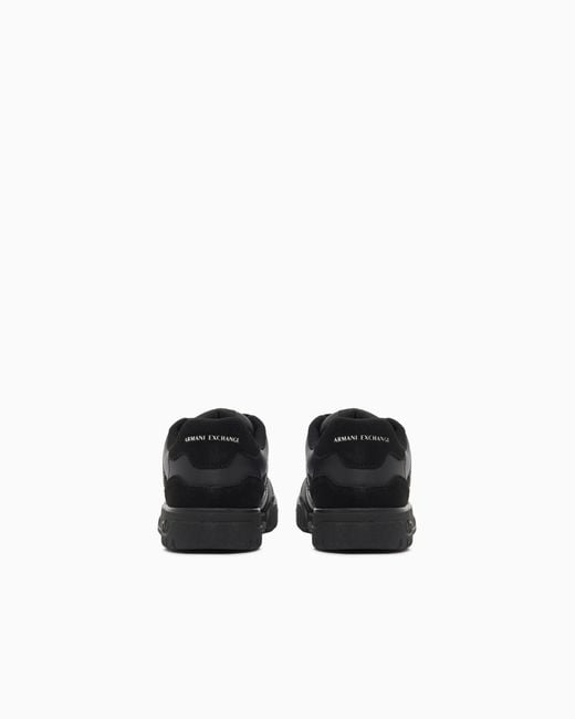 ARMANI EXCHANGE Black Sneakers for men