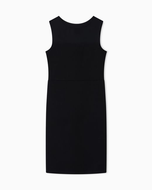 ARMANI EXCHANGE Black Stretch Sheath Dress With A Mesh Insert Icon