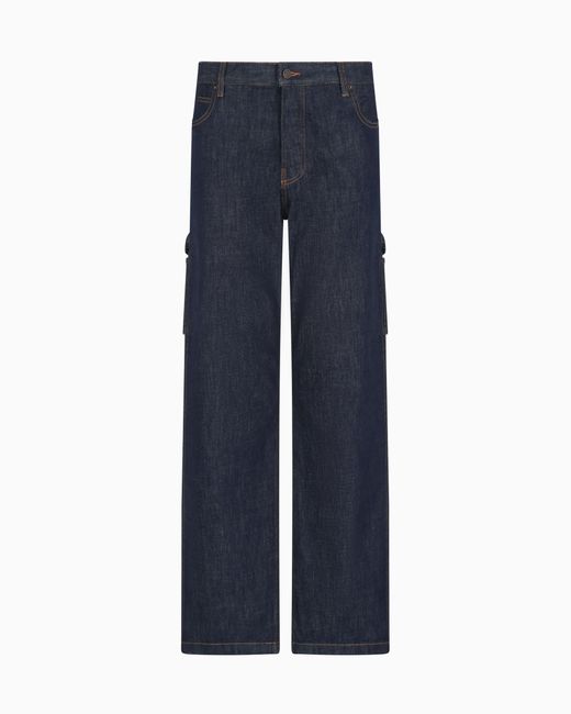 ARMANI EXCHANGE Blue J87 Regular Fit Jeans With Side Details for men
