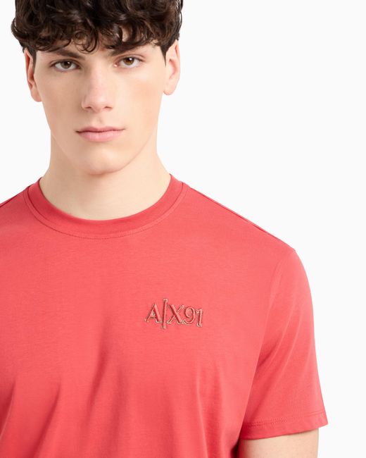 Camiseta Asv De Corte Regular ARMANI EXCHANGE de hombre de color Pink