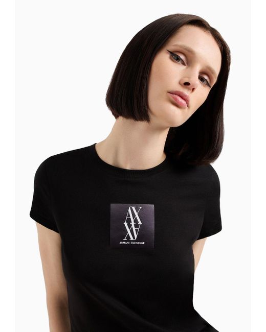 Armani Exchange Black Slim Fit T-shirts