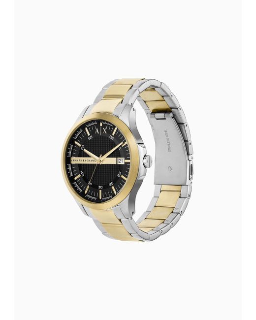 Armani Exchange Multicolor Three-hand Date Two-tone Stainless Steel Watch for men