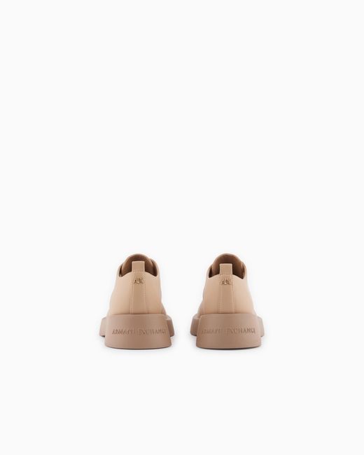 ARMANI EXCHANGE Natural Platform Lace-Ups With Ax Logo