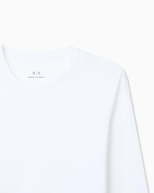 ARMANI EXCHANGE White Long-Sleeve T-Shirt for men