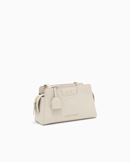 ARMANI EXCHANGE Natural Crossbody Messenger Bag With Outside Coating