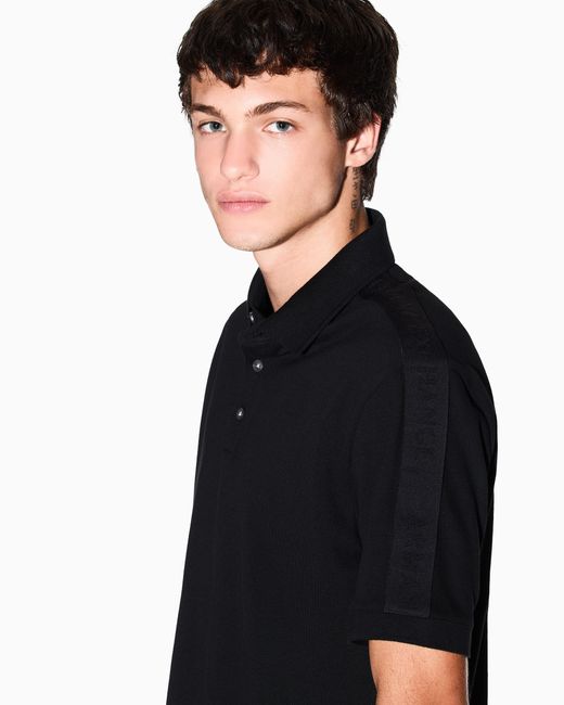 ARMANI EXCHANGE Poloshirt Mit Normaler Passform Und Kontrastband in Black für Herren