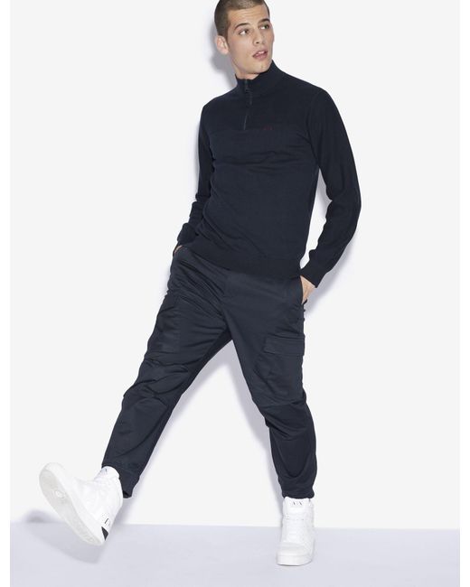 armani exchange blue sweater