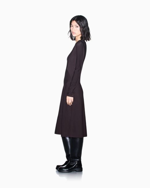 ARMANI EXCHANGE Purple Regular Fit Dress Knit