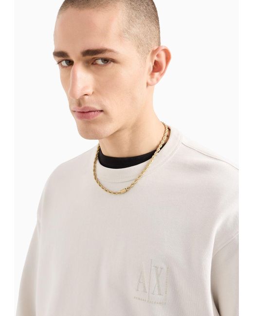 Collana A Catena In Acciaio Inossidabile Color Oro di Armani Exchange in White da Uomo