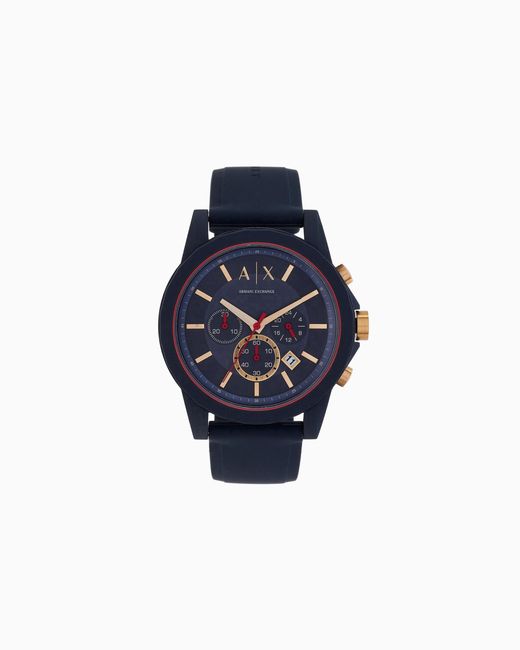 ARMANI EXCHANGE Blue Chronograph Movement Watch With Strap for men