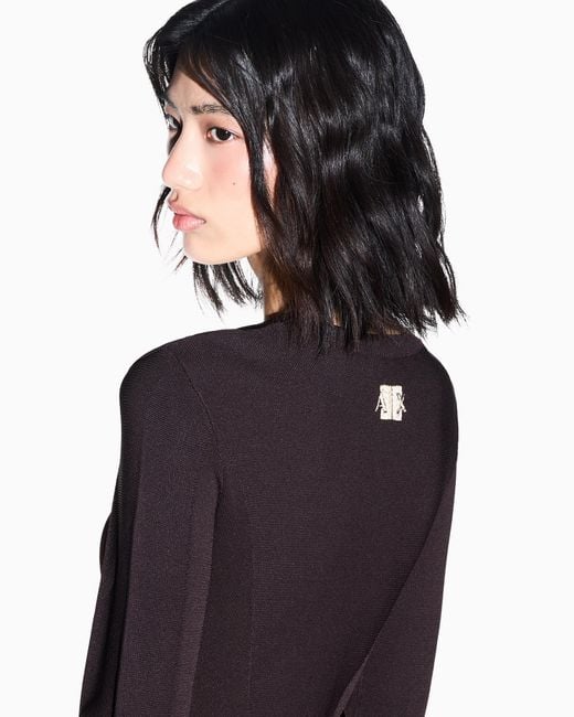 ARMANI EXCHANGE Purple Regular Fit Dress Knit