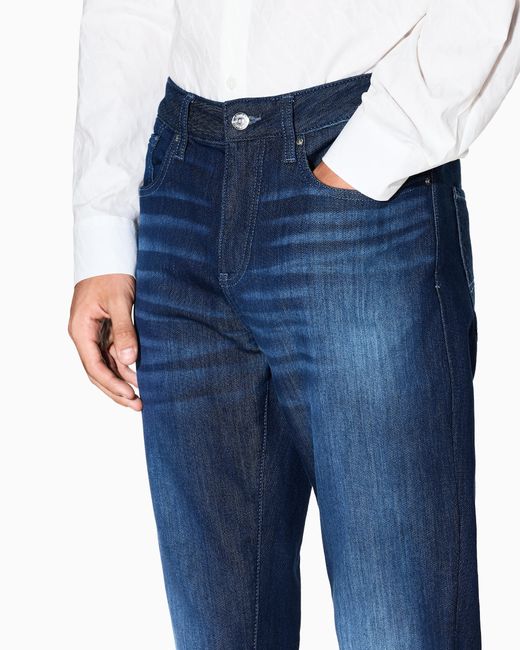ARMANI EXCHANGE Blue Slim-Fit 5-Pocket Jeans for men