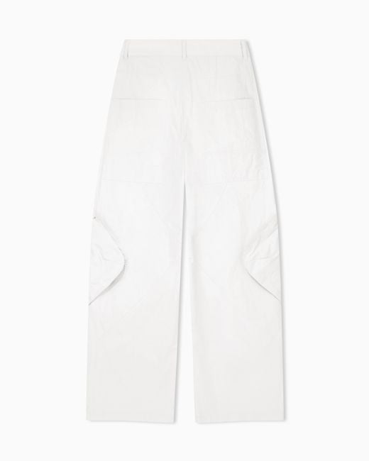 ARMANI EXCHANGE White Oversized Trousers
