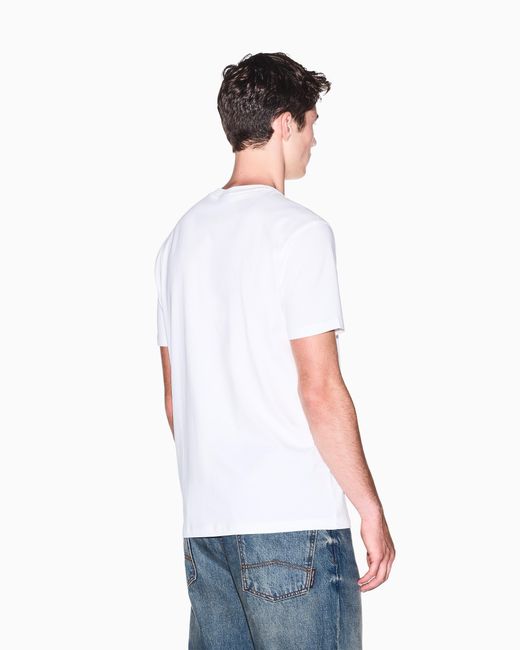 ARMANI EXCHANGE White Regular T-Shirt for men