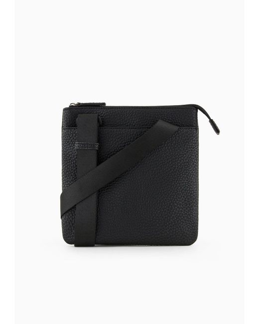Crossbody Bag Piatta Con Tasca Esterna di Armani Exchange in Black da Uomo