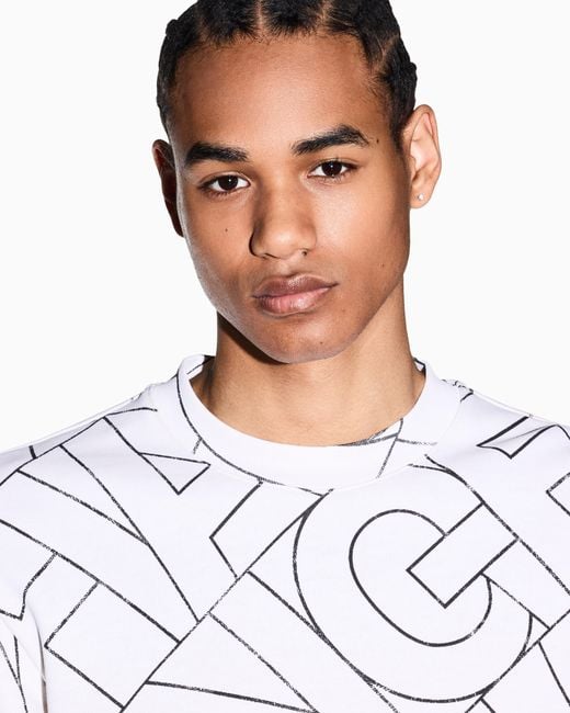 ARMANI EXCHANGE White Cotton French Terry Sweatshirt for men