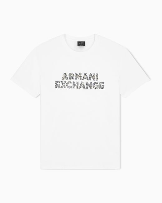 ARMANI EXCHANGE White Regular T-Shirt for men