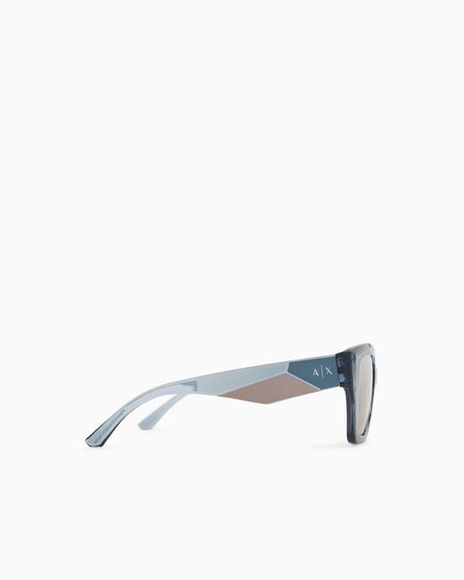 ARMANI EXCHANGE Metallic Square Sunglasses