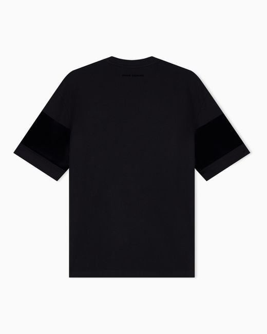 ARMANI EXCHANGE Black Regular T-Shirt Cotton Jersey for men