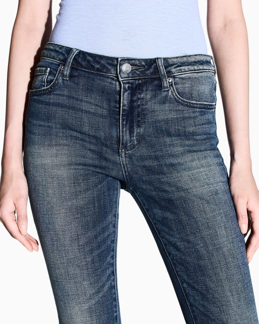 Jeans Super Skinny Effetto Used di ARMANI EXCHANGE in Blue