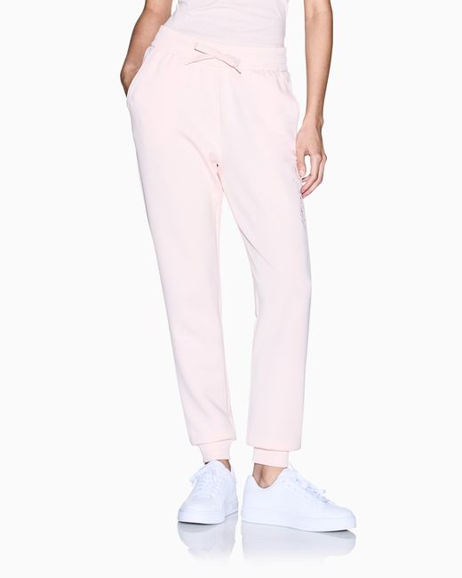ARMANI EXCHANGE Pink Regular Fit Trousers Stretch Viscose Scuba