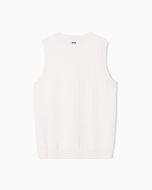 ARMANI EXCHANGE White Allover Logo Top