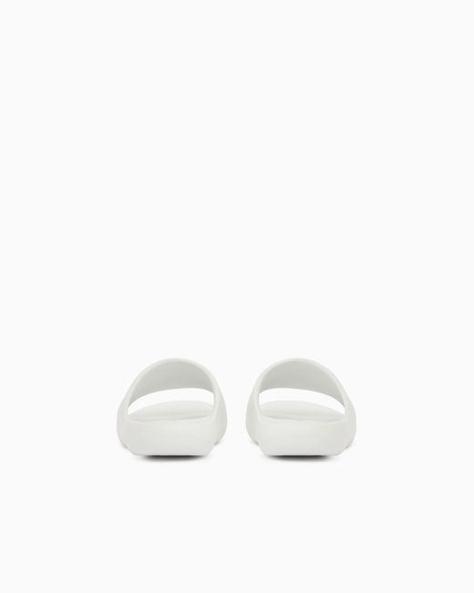 ARMANI EXCHANGE White Slides With Logo for men