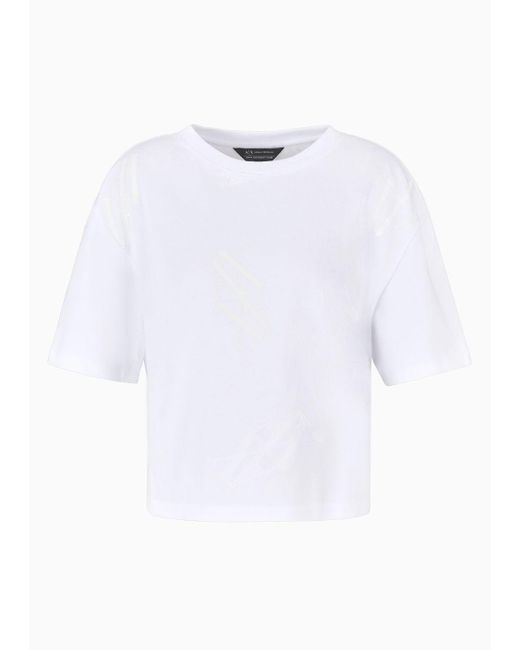 T-shirts Raccourcis Armani Exchange en coloris White
