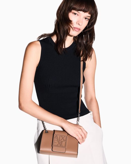 ARMANI EXCHANGE Brown Zebra Mini Bag
