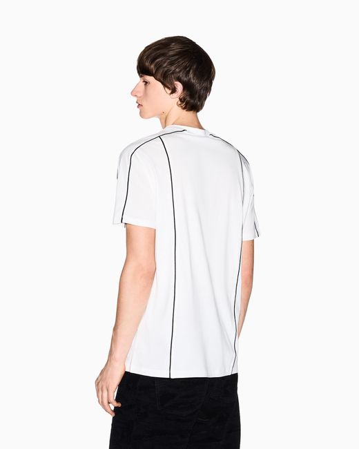 ARMANI EXCHANGE White Regular Fit T-Shirt for men
