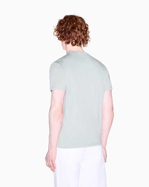 ARMANI EXCHANGE Blue Slim Fit T-Shirt Essential Cotton Jersey for men