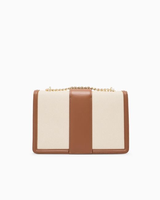 ARMANI EXCHANGE Natural Crossbody Bag Made Of Smooth Material