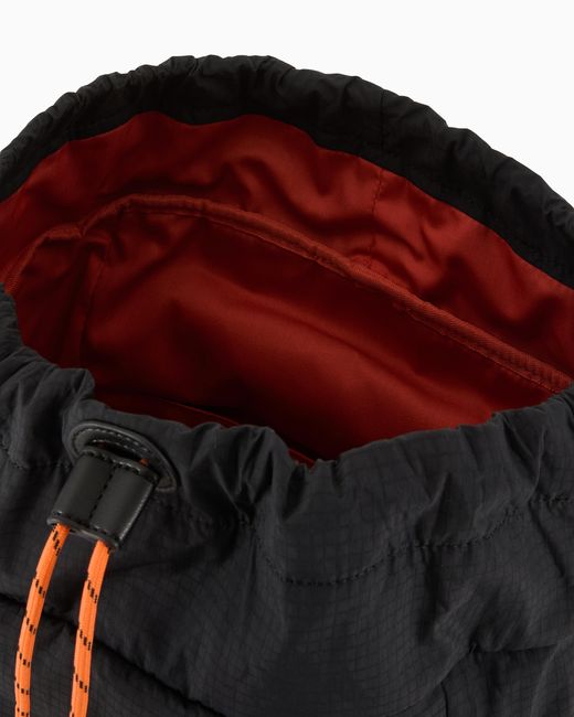 ARMANI EXCHANGE Black Urban Explorer Fabric Backpack for men