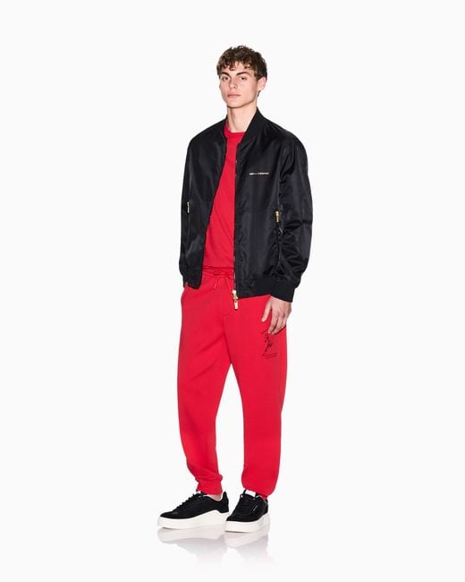 ARMANI EXCHANGE Red Horse Print Sweatshirt Joggers for men