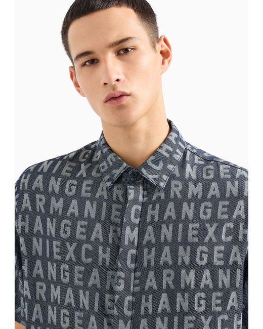 Chemises Décontractées Emporio Armani pour homme en coloris Gray