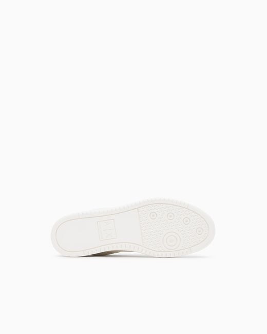 ARMANI EXCHANGE White Technical Fabric Sneakers