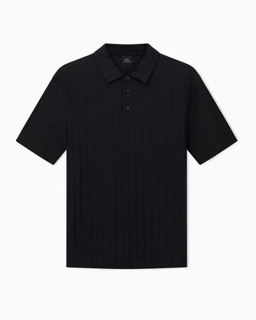 Polo Coupe Régulière En Coton Mercerisé ARMANI EXCHANGE pour homme en coloris Black