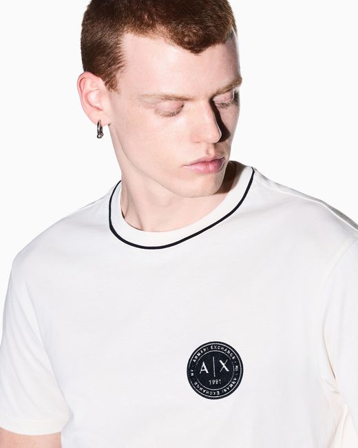 ARMANI EXCHANGE White Regular T-Shirt for men